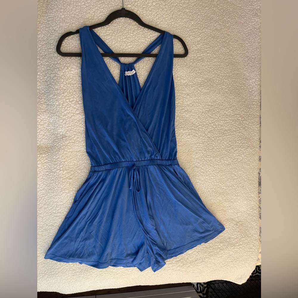 Blue LUSH Romper - Size S - elastic waist and super soft!
